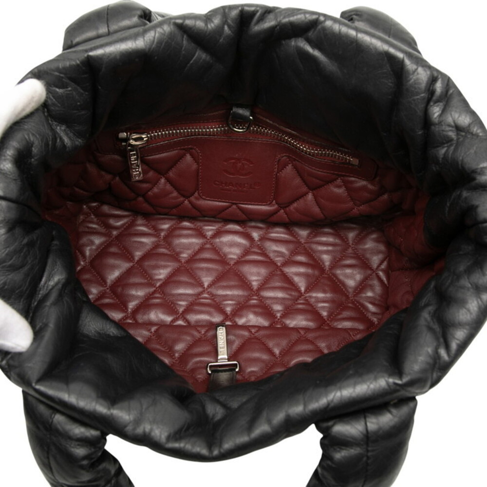 CHANEL Black Leather Tote Bag - Picture 4 of 6